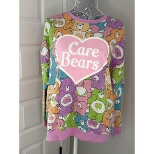 Care Bears Hybrid Apparel Crew Sweat Shirt All Over Print Womens XL